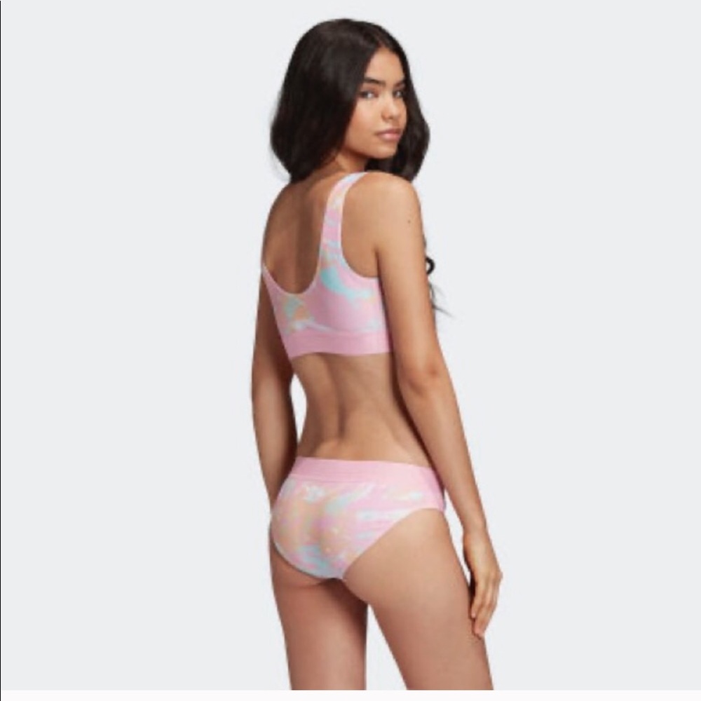 BNWT adidas pink pastel tie dye swim suit